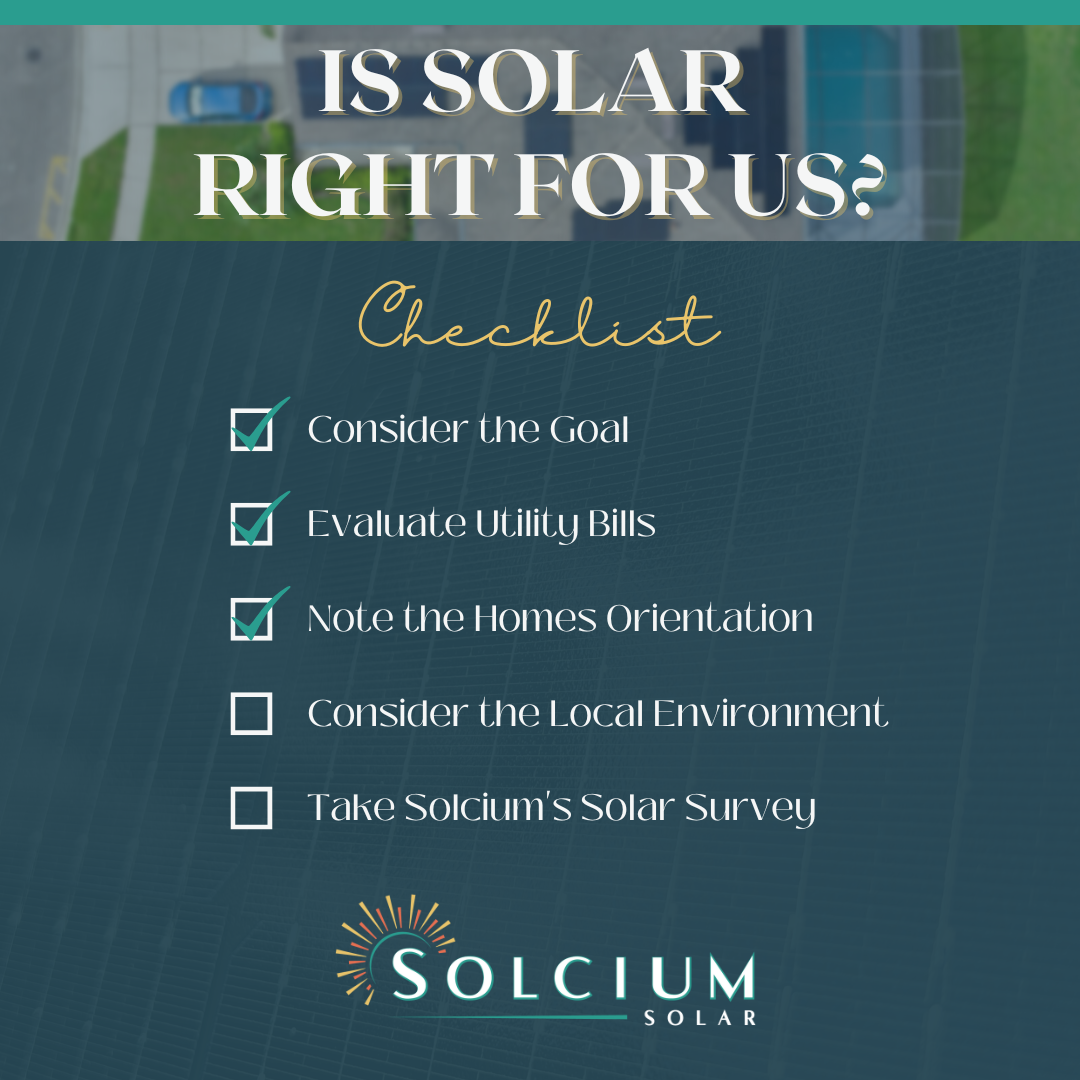 is solar right for us checklist