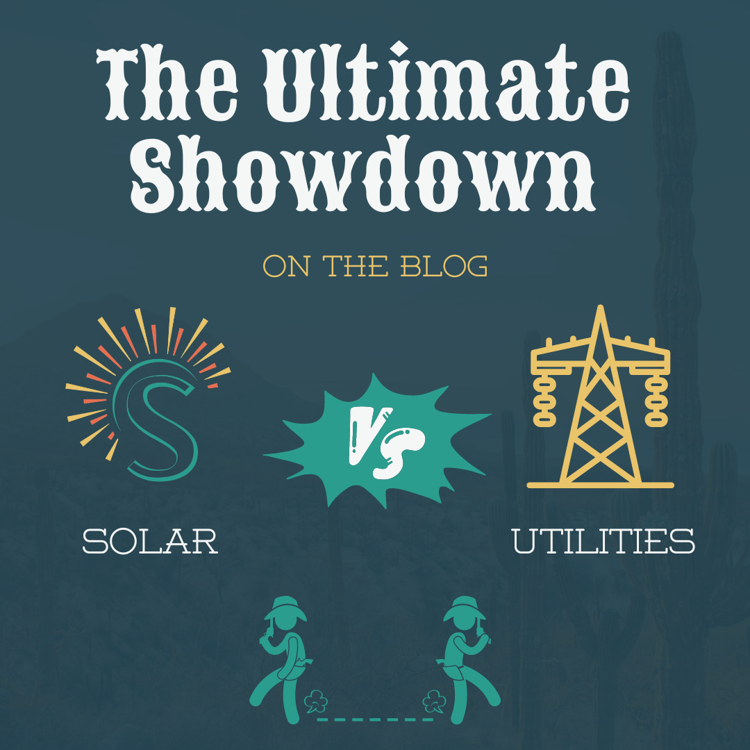 infographic for a blog post of solar vs. utilities