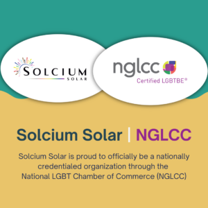 co-branded graphic with Solcium Solar and the National LGBT Chamber of Commerce