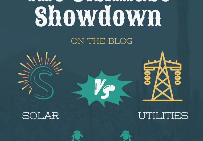 infographic for a blog post of solar vs. utilities